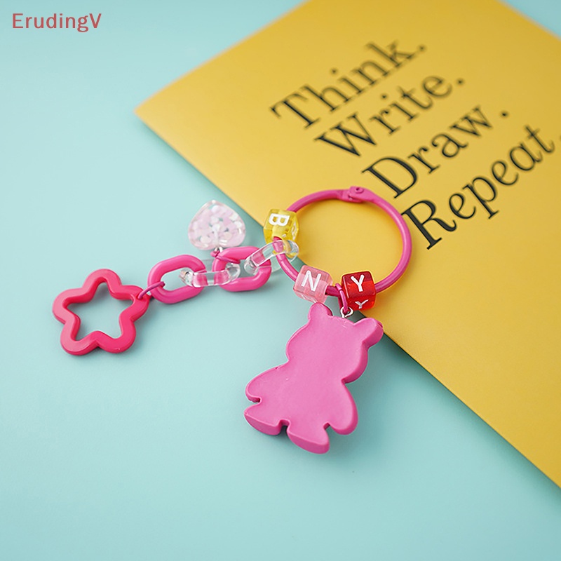 [ErudingV] Móc Khóa Túi Xách Hình Gấu Hồng / Dâu Tây Đáng Yêu Dành Cho Bạn Gái [Mới]