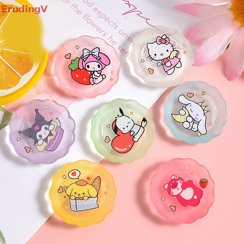 [ErudingV] Set 10 Đĩa Sanrios Hoạt Hình Mini Bằng Nhựa Resin Làm Đồ Thủ Công Trang Trí Điện Thoại Trẻ Em [Mới]