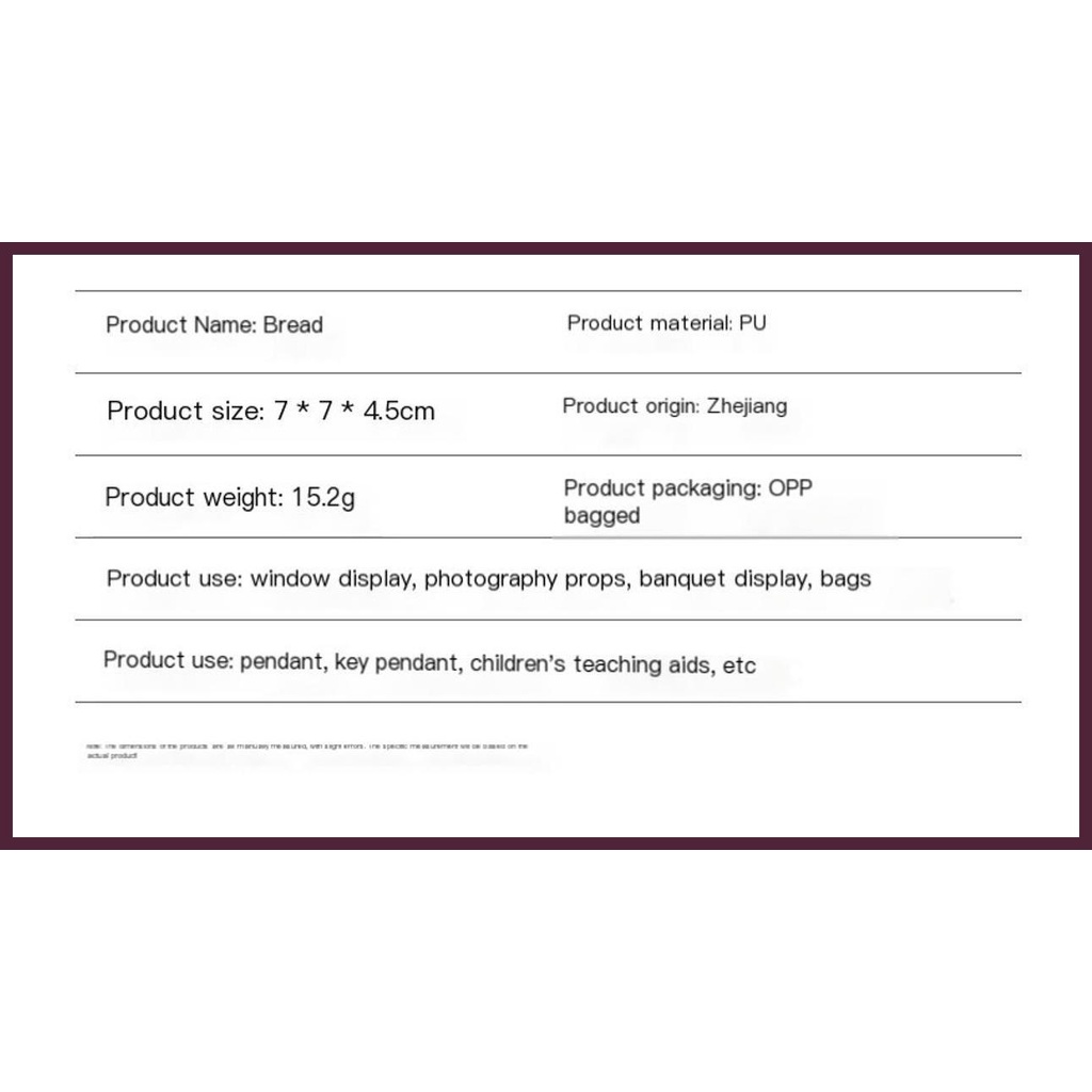 Đồ Chơi Mô Hình Bánh Mì Chiên Bằng PU Giúp Giảm Căng Thẳng