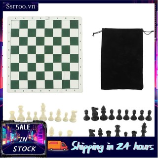 Ssrroo Chess Board Set Great Gift Educational Toys Chess Set PP Chess for Party