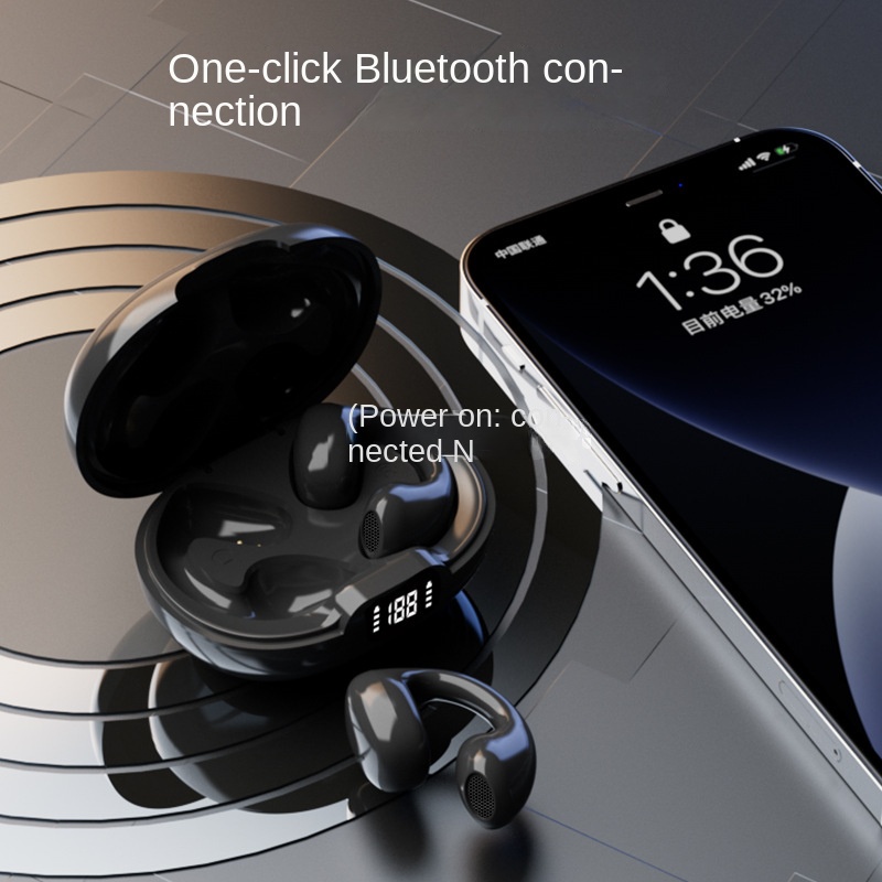 Tai Nghe Bluetooth 5.3 Âm Thanh HiFi Thiết Kế Dạng Kẹp Vành Tai