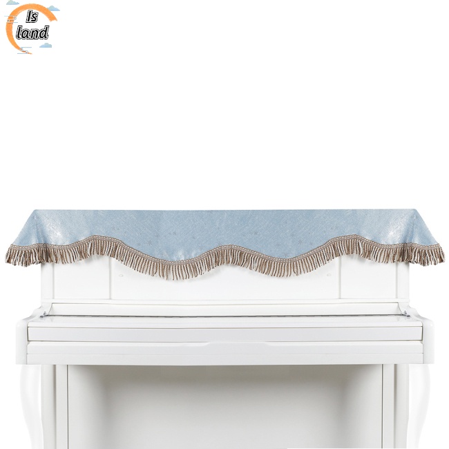 Vỏ Bọc Đàn Piano 88 Phím Đơn Giản Màu Trơn Phối Tua Rua Chống Bụi