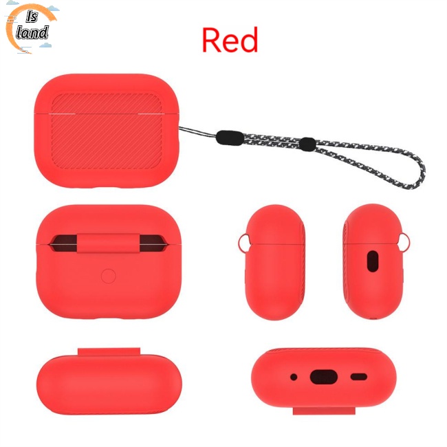 Vỏ Bảo Vệ Hộp Sạc Tai Nghe A Tripod Aripods Pro 2 Bằng Silicon Mềm Họa Tiết Lượn Sóng Màu Trơn Chống Bụi