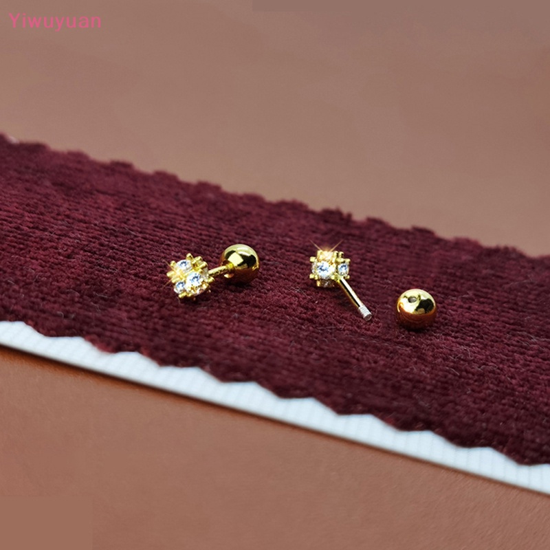 1 Đôi Bông Tai Xoắn Ốc Đính Đá Zircon Mới