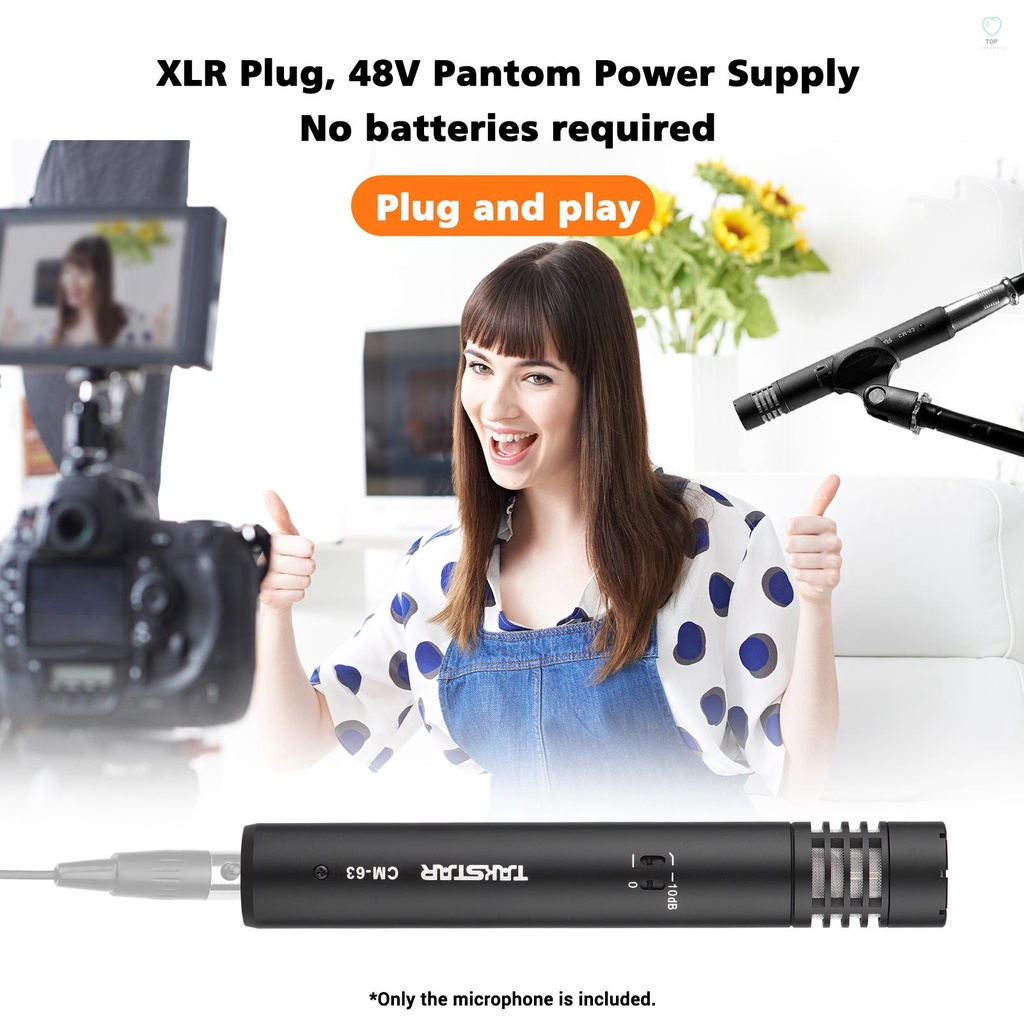Pin Âm Thanh Chuyên Nghiệp TAKSTAR CM-63 Chống Ẩm Micro 48V Phantom Su
