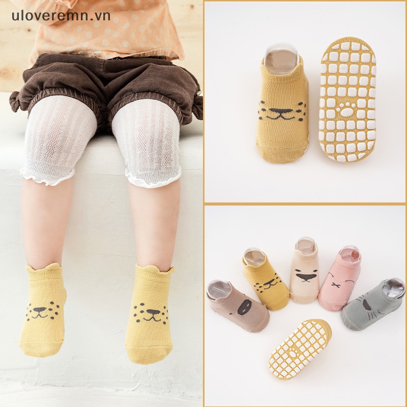 1 Đôi Tất Cotton Mềm Mại Thoáng Khí Chống Trượt Thời Trang Xuân Thu Cho Bé