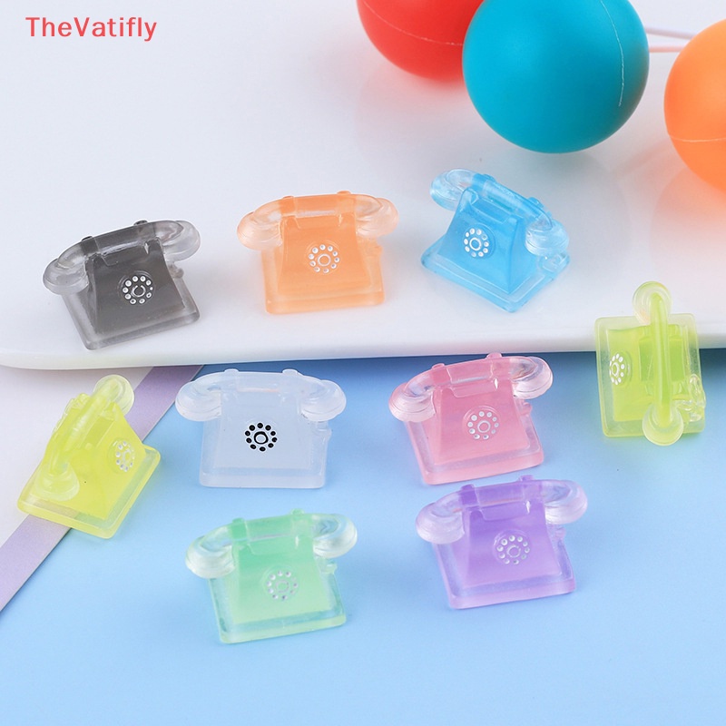 Set 2 Mặt Dây Chuyền Mini DIY Dạ Quang Bằng Nhựa Resin Đáng Yêu Cho Điện Thoại