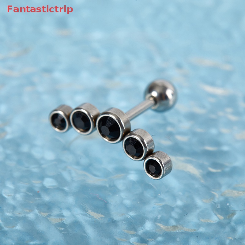 [Fantastictrip] Bông Tai Pha Lê Bằng Thép Không Gỉ Thời Trang Mới Cho Nữ