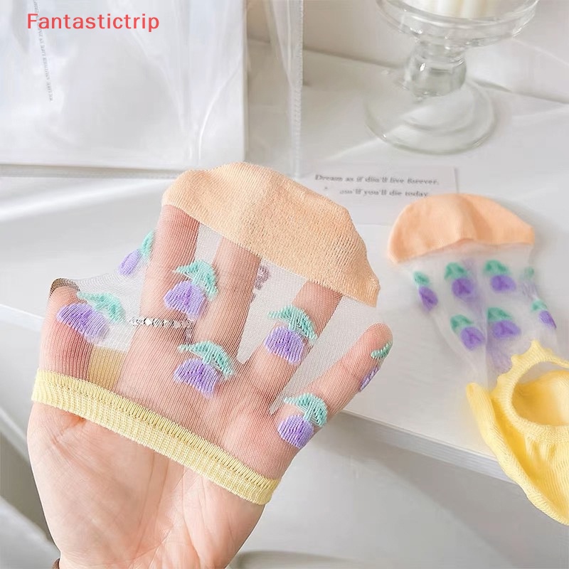 [Fantastictrip] Vớ Thuyền Cotton Lưới Vô Hình Cổ Thấp Đến Mắt Cá Chân Không Trượt Thoáng Khí Mùa Hè Mới Cho Nữ