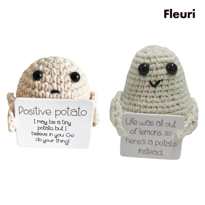 Búp Bê Đan Len Hình Khoai Tây Chiên Dễ Thương Vui Nhộn Để Bàn / Xe Hơi / Văn Phòng