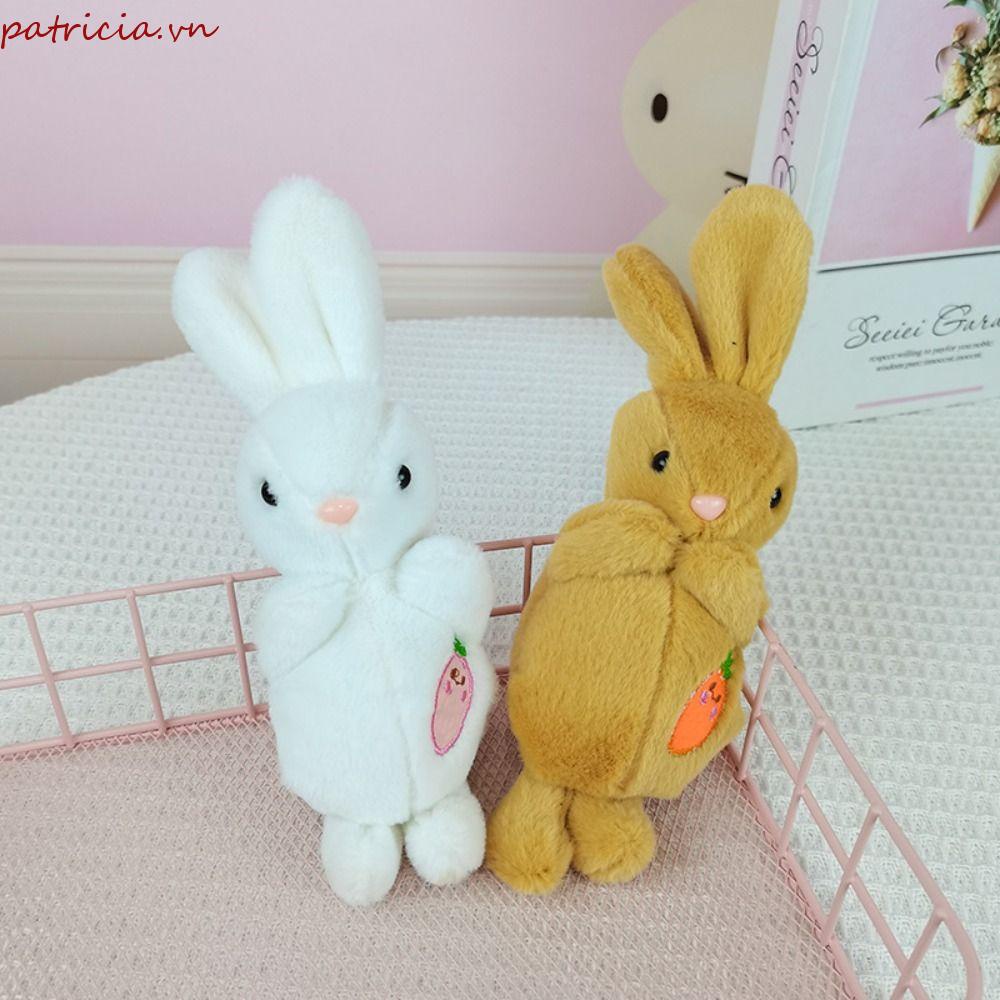 Móc Khóa Thỏ Trắng Nhồi Bông Dễ Thương Dùng Trang Trí Ba Lô