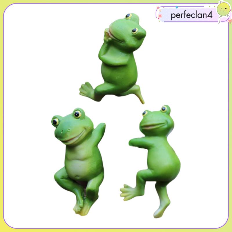 Set 3 Bức Tượng Ếch Ôm Chậu Hoa Treo Trang Trí Dễ Thương Perfeclan4
