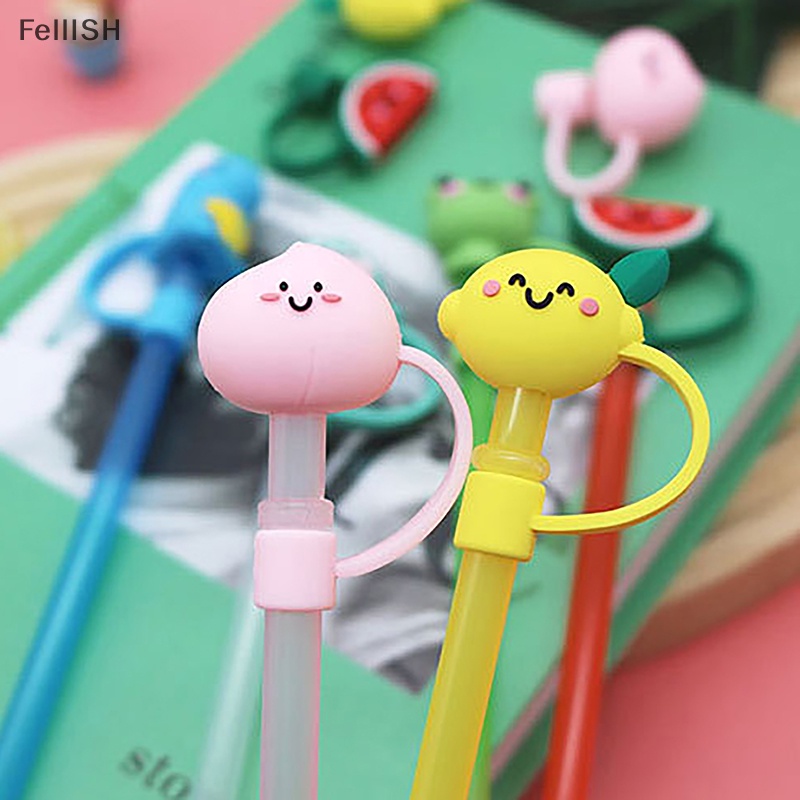 Nắp Đậy Ống Hút Bằng Silicon Chống Bụi Có Thể Tái Sử Dụng Họa Tiết Hoạt Hình DIY 439br