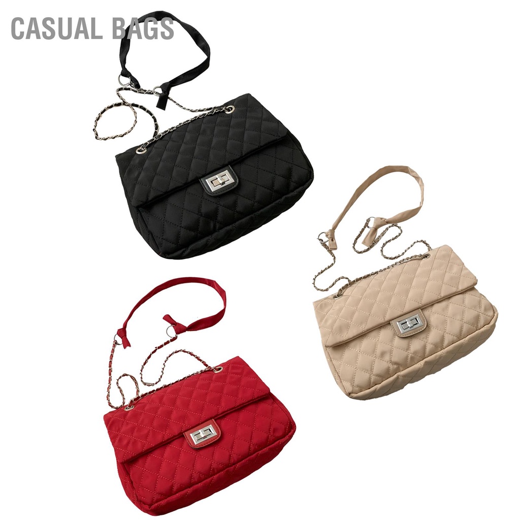 Có hàng sẵn Casual Bags Túi xách nữ dây xích Dung lượng lớn đeo vai thanh lịch sành điệu để sử dụng hàng ngày khi đi làm