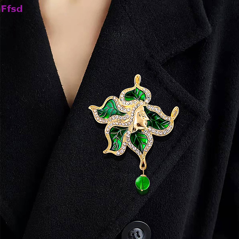 {Ffsd} Ghim Cài Áo Hình Lá Cổ Điển Thời Trang Unisex Tráng Men Xanh Lá Làm Đẹp Cho Tiệc Tùng Văn Phòng * Hàng Bán Chạy