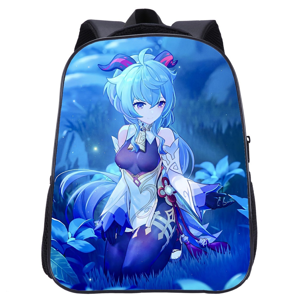 Genshin Impact Ba Lô Đi Học Hai Lớp Ayaka Zhongli Raiden Shogun Ins Cho Bé