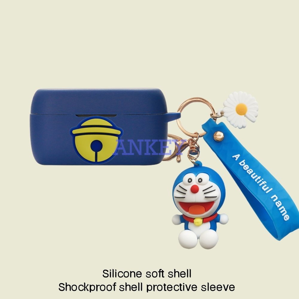 For JBL LIVE FREE NC NC+ Live 300 Earphone Silicone Case Toy Gift Earbuds Soft Protective Headphone Cover Headset Skin with Pendant