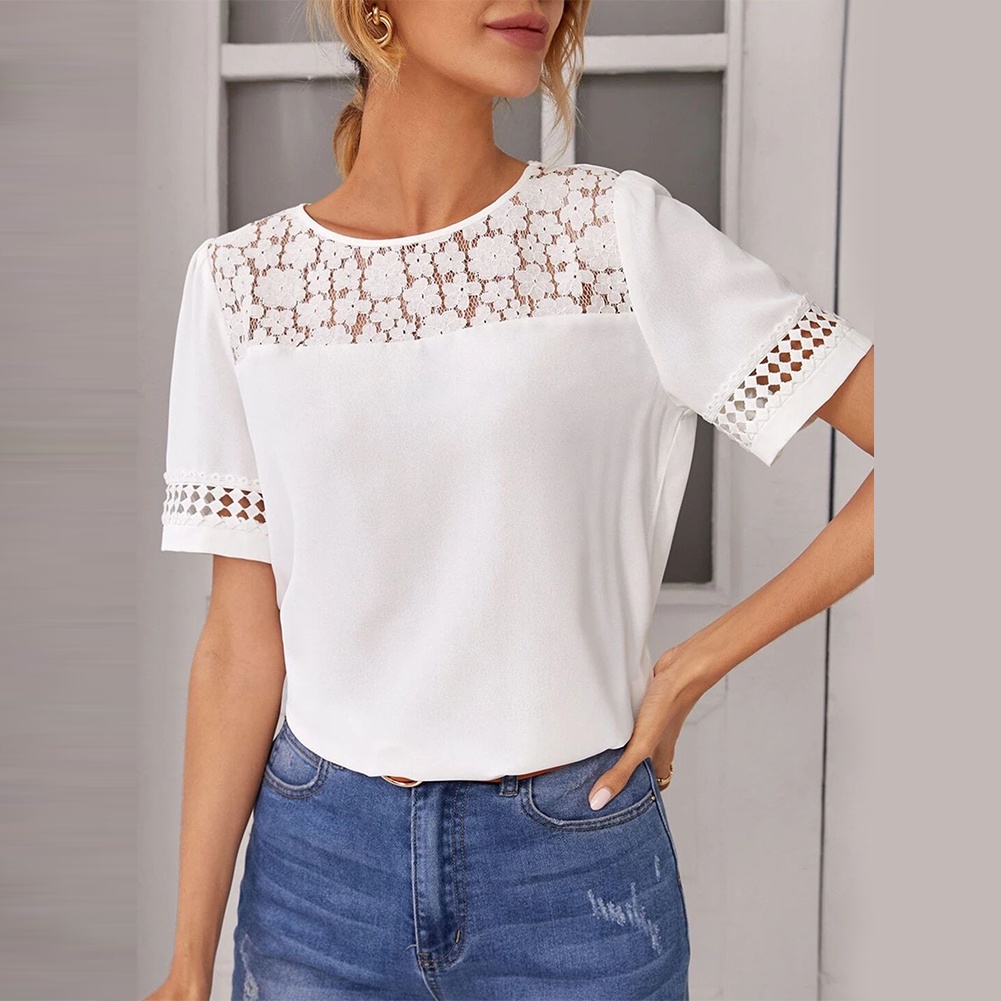 Áo Thun Tay Ngắn Cổ Tròn Màu Sắc Thời Trang Mùa Hè Cho Nữ