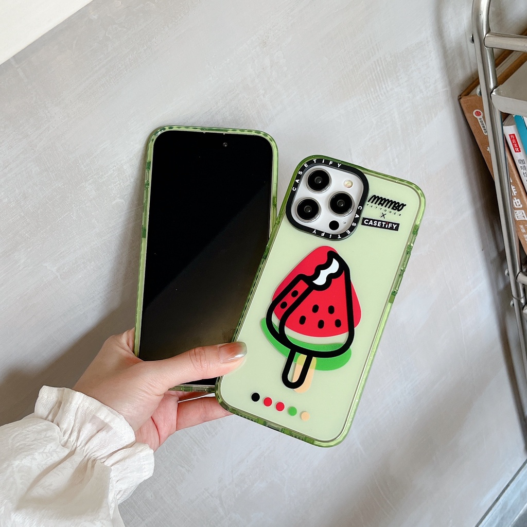 Ốp Điện Thoại Acrylic Cứng Trang Trí Kim Tuyến Hình Kem / Quái Vật Cho iPhone 15 14 13 12 11 Pro Max Plus