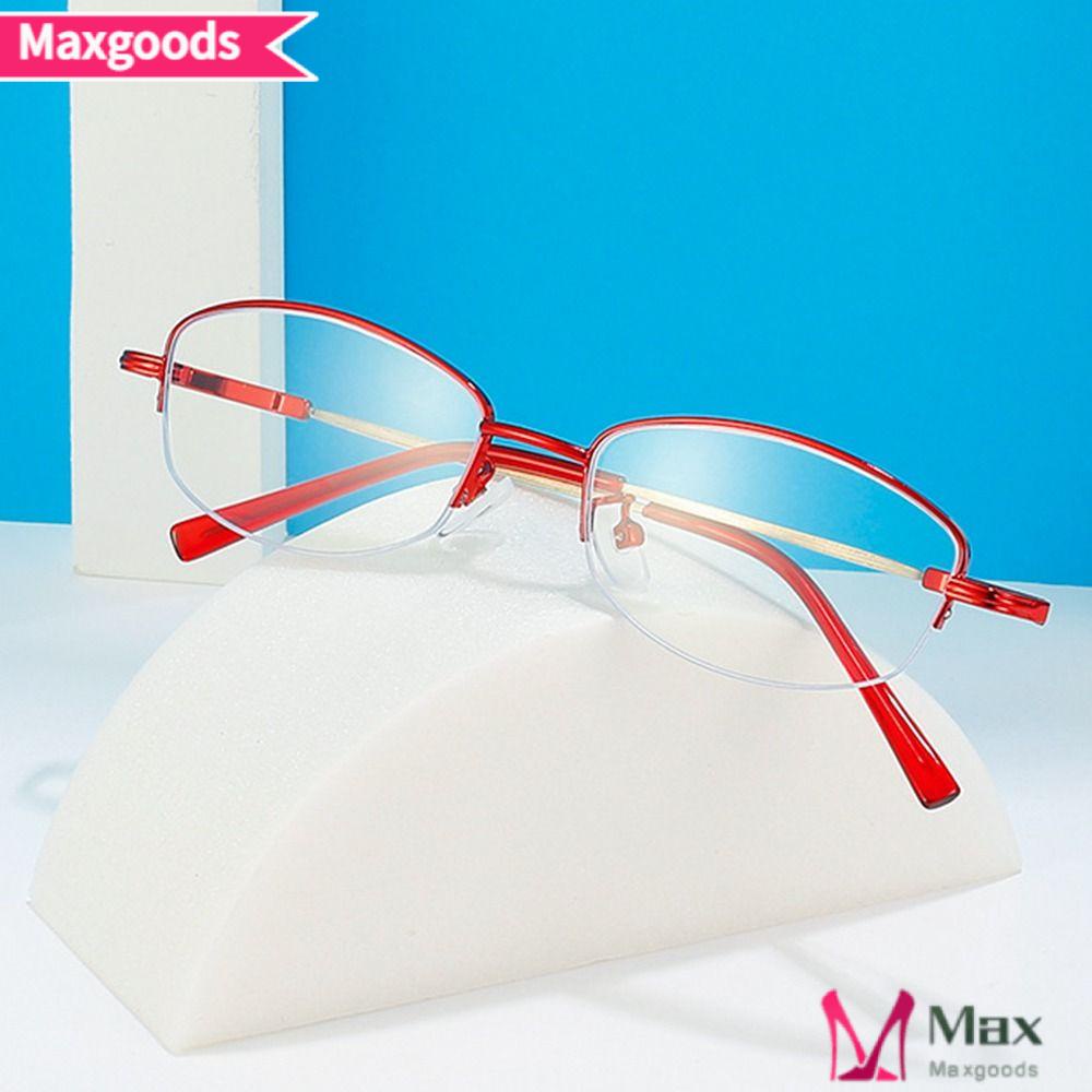 Kính Đọc Sách Nửa Gọng Đơn Giản Chống Ánh Sáng Xanh Phong Cách Vintage Cho Nam Và