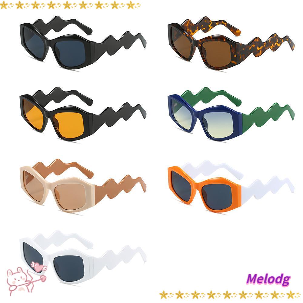 Kính Mát Gọng Cong Chống Tia UV400 Y2K Thời Trang Sang Trọng Cho Nữ