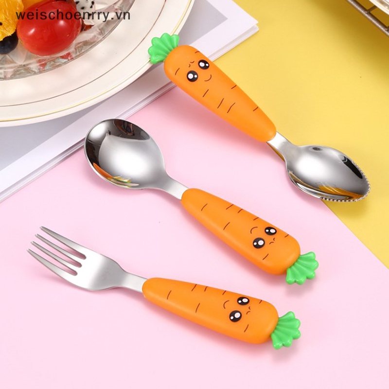 Muỗng Nĩa Họa Tiết Hoạt Hình Dễ Thương Cho Bé