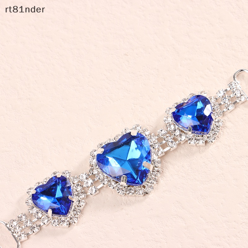 Rt 1 Khóa Dây Xích Đồng Đính Đá Acrylic Hình Trái Tim Trang Trí Quần Áo / Đồ Đi Biển / Giày Trang Trí Đám Cưới n