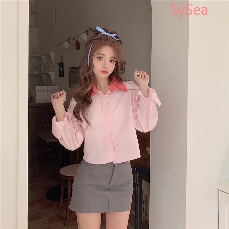 Áo Sơ Mi Cổ Polo Phong Cách Hàn Quốc Thời Trang Cho Nữ