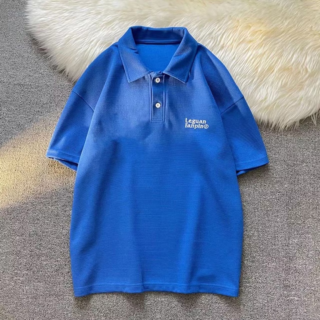 Áo Thun polo Tay Ngắn Dáng Rộng Phong Cách Đường Phố Thời Trang Mùa Hè Cho Nam