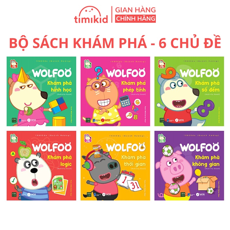 Sách Wolfoo Khám Phá - Dành Cho Các Bé từ 3-6 Tuổi, Bìa Màu, Kèm Sticker. Nhiều Chủ Đề, Kiến Thức Phong Phú