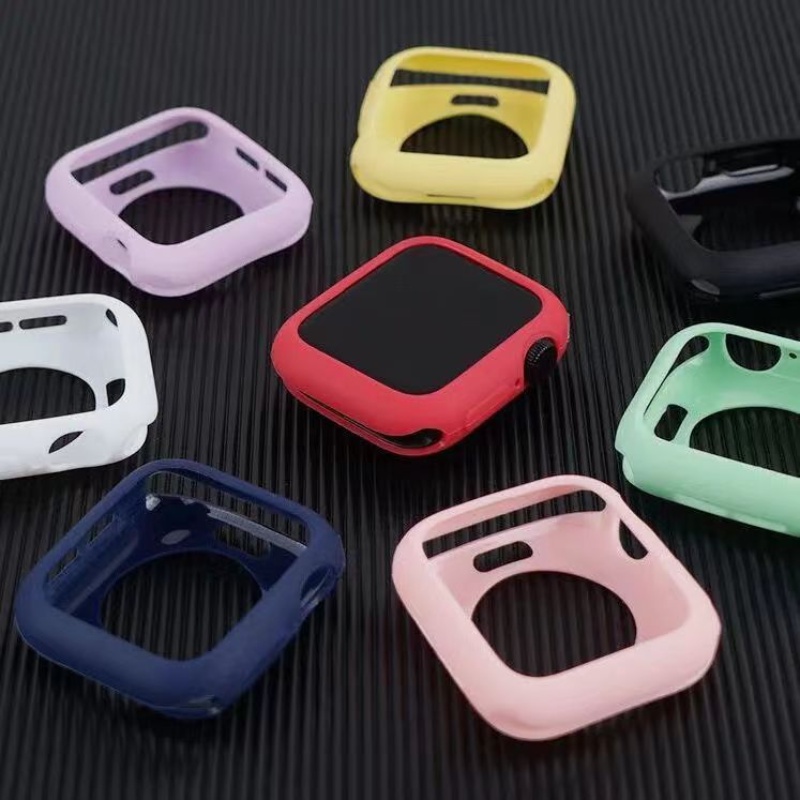 Ốp silicone Mềm Màu Kẹo Cho Apple i-Watch 38MM 45MM 41mm 40MM 44MM 49MM 8 7 6 Se 5 4 8Ultra 45MM