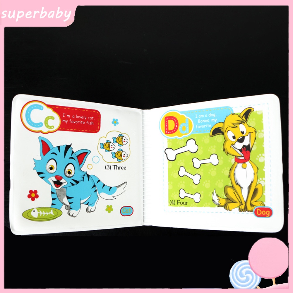 Sách Đồ Chơi Nhà Tắm Bằng EVA Chống Nước In Số Động Vật Hoạt Hình Phát Triển Trí