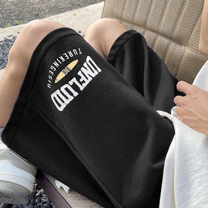 Quần Short Thể Thao Dáng Suông In Họa Tiết Cổ Điển Thời Trang Hè Cho Nam Phong Cách Mỹ