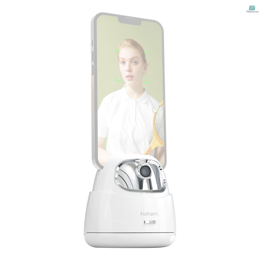 hohem GO 2-Axis AI Auto-tracking Phone Holder 360° Rotatable Desktop Selfie Gimbal Stand for Phone &amp; Tablet Smart Face Tracking Gesture Control Built-in Battery for Vlog Live Streaming Selfie