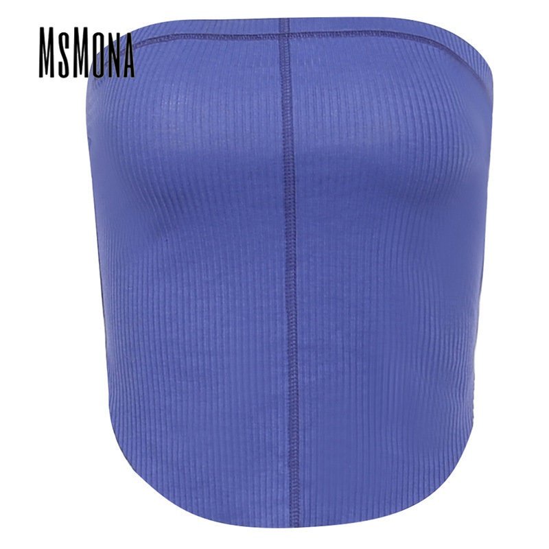 MsMona Áo Ống Màu Trơn Dáng Ôm Thời Trang 2023 Quyến Rũ Cho Nữ