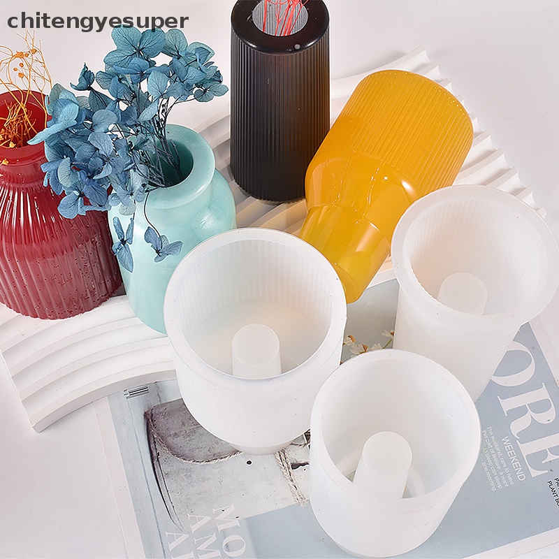 Khuôn Silicone Làm Bình Hoa Bằng Nhựa Epoxy Tiện Dụng DIY