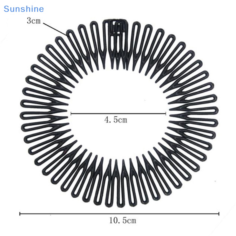 Lược Cài Tóc Co Giãn Bằng Nhựa Đính Đá Thời Trang Dành Cho Nữ