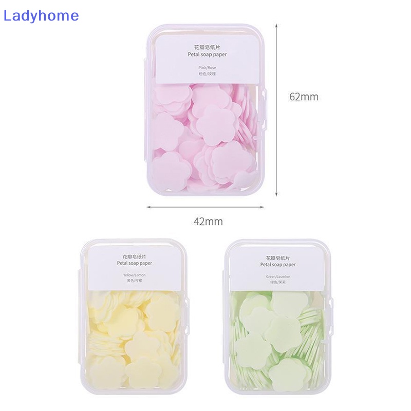 Hộp 100 Xà Phòng Giấy Hình Bông Hoa Mini Dùng Một Lần Kèm Hộp Đựng