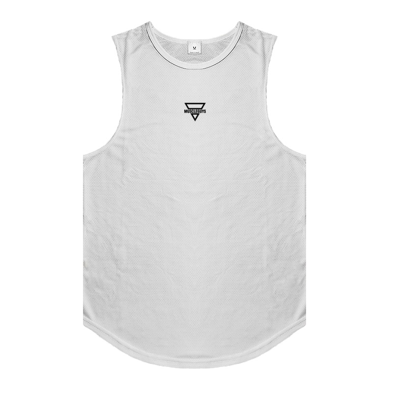 Áo Thun Ba Lỗ Cổ Tròn Phối Lưới Nhanh Khô Thời Trang Mới Cho Nam