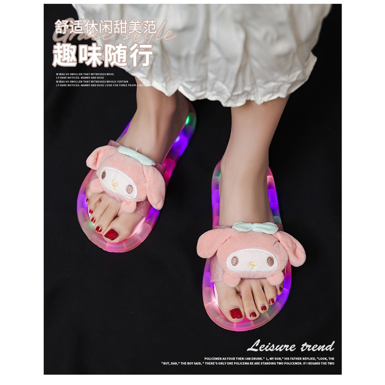 Dép Chống Trượt Có Đèn LED Dạ Quang Thời Trang Mùa Hè Cho Người Lớn