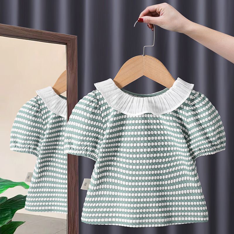 Áo Thun Cotton Tay Ngắn Phong Cách Thời Trang Mới 2022 Cho Bé Gái H5
