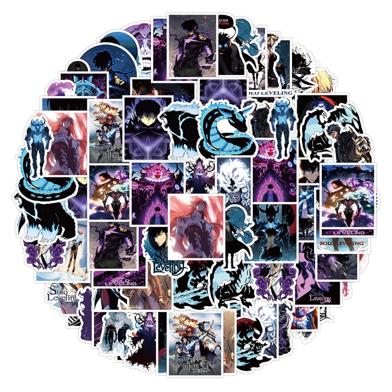 Z&M❀ Hình Dán Solo Cấp ❀ Bộ 50 Miếng Dán Chống Thấm Nước Kiểu Anime Nhật Bản Dễ Thương