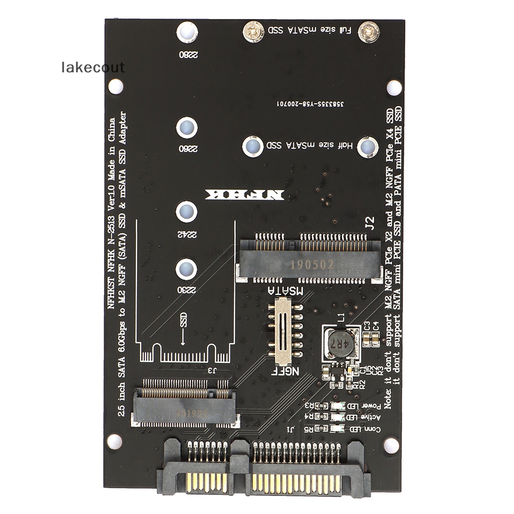 Card Chuyển Đổi Lt M.2 NGFF MSATA SSD Sang SATA 3.0 2 Trong 1 Cho Máy Tính, Laptop