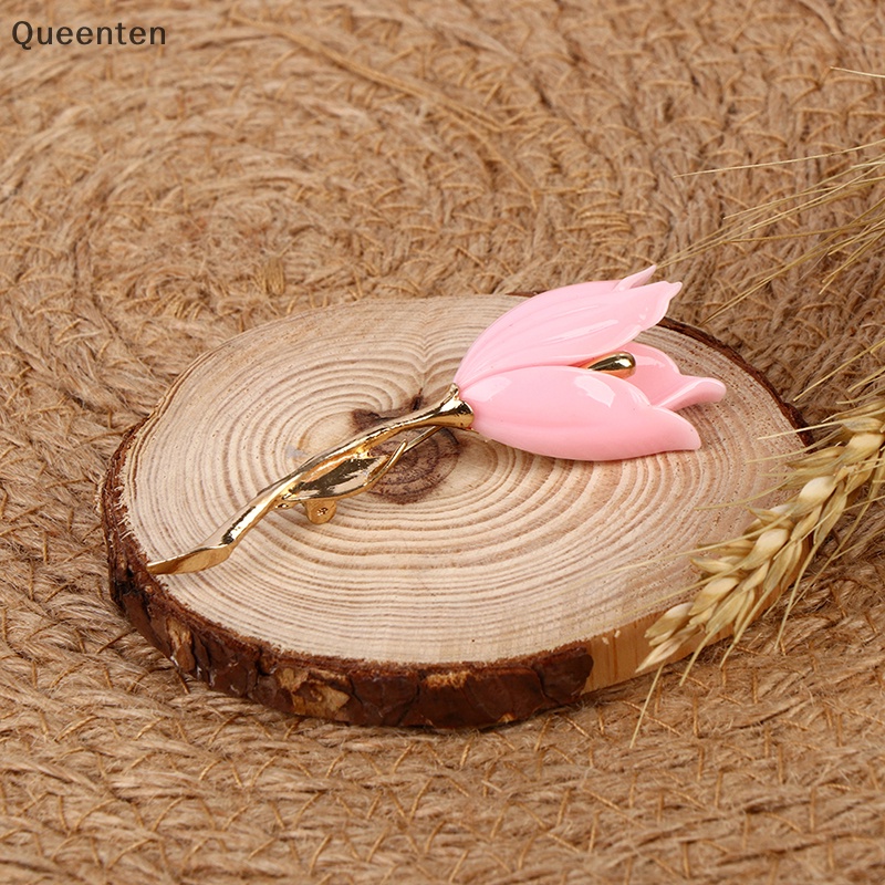 Trâm Cài Áo Hình Hoa Tulip Tráng Men Thời Trang Cho Nữ