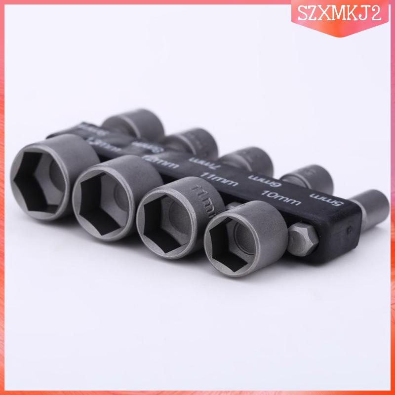 Set 9 Mũi Khoan Bằng Thép 5mm-13mm Mạ Crom