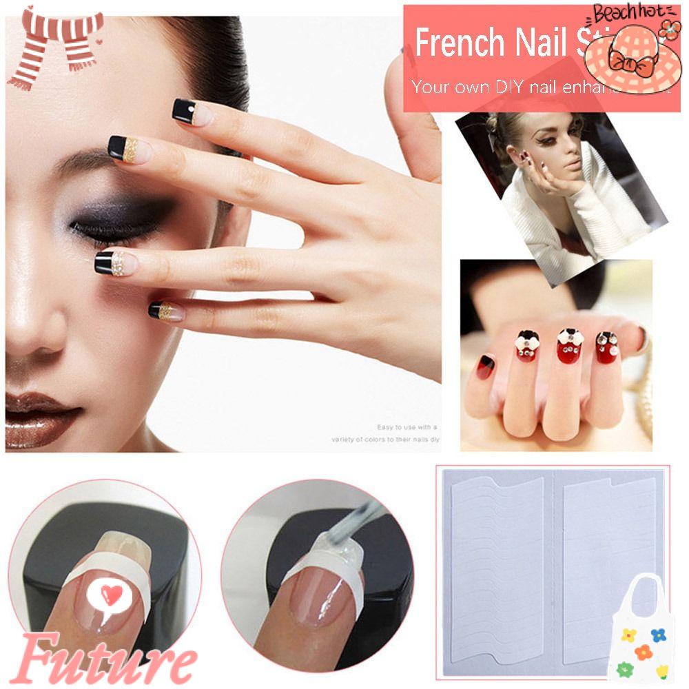 Bộ 50 Miếng Dán Móng Tay DIY Hình Mặt Cười Nhiều Phong Cách Pháp Dễ Sử Dụng