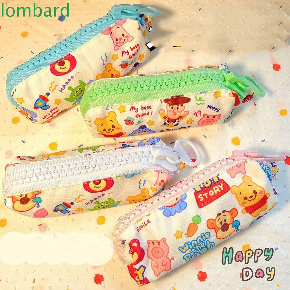 Túi Đựng Bút Chì / Đồ Trang Điểm Đa Năng Có Khóa Kéo In Hoạt Hình Winnie Pooh Kiểu Hàn Quốc