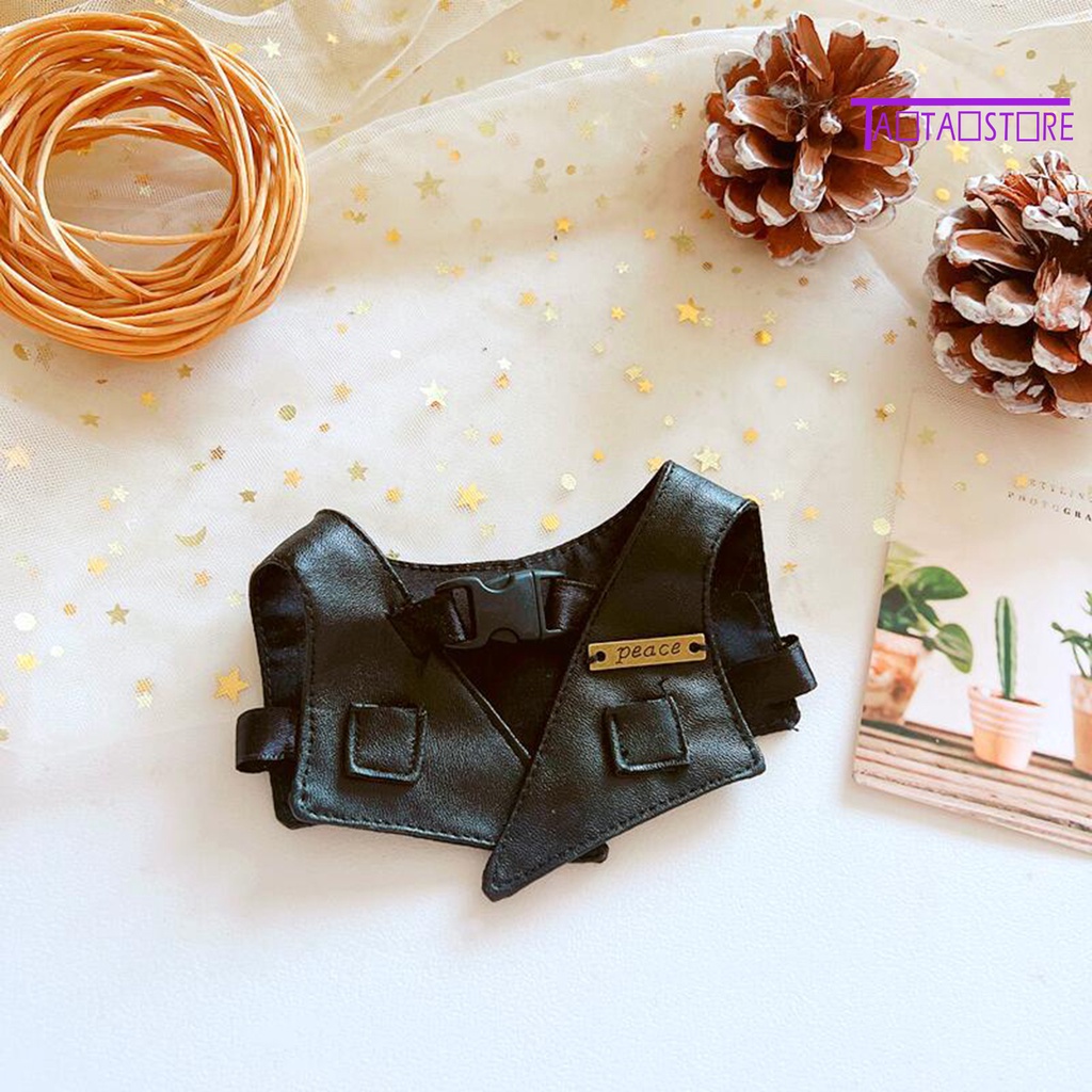 Áo Khoác Giả Da Mini Kèm Nón Dành Cho Búp Bê 20cm