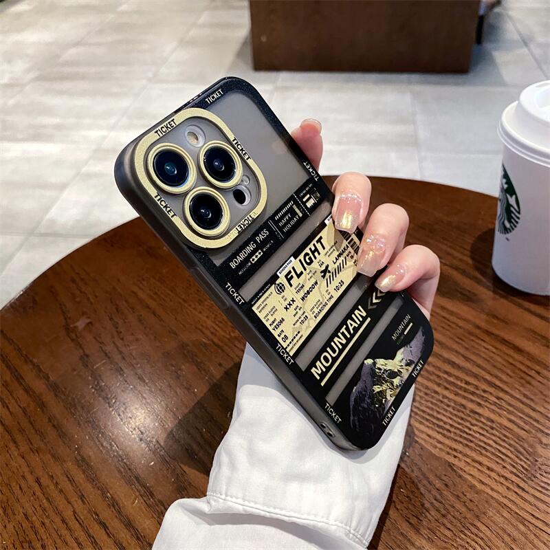 Ốp Điện Thoại Silicon Mềm Chống Sốc Hình Vé Máy Bay Cho iphone 14 12 13 11 Pro MAX 14promax 12promax 12pro 13pro XS MAX XR X