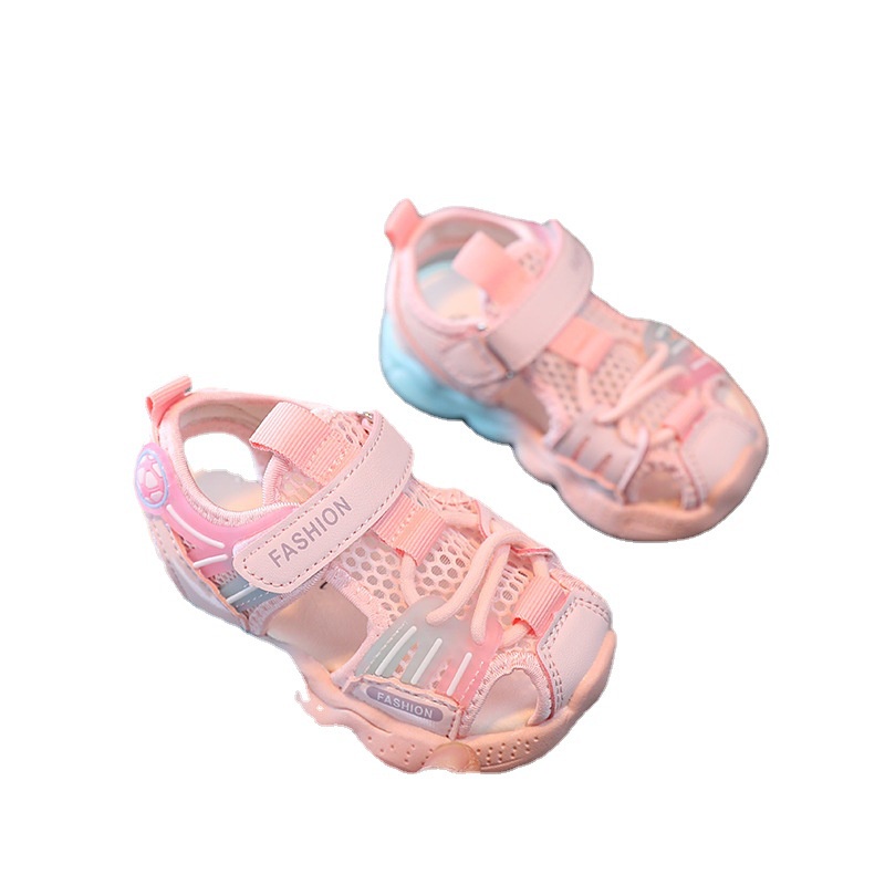 Giày Sandal Thể Thao Phối Lưới Thoáng Khí Thời Trang Mùa Hè 2023 Phong Cách Mới Cho Bé